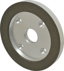 Made in USA - 6" Diam, 1-1/4" Hole Size, 3/4" Overall Thickness, 100 Grit, Type 6 Tool & Cutter Grinding Wheel - Fine Grade, Diamond - Benchmark Tooling