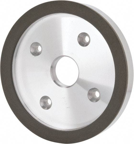 Made in USA - 6" Diam, 1-1/4" Hole Size, 3/4" Overall Thickness, 220 Grit, Type 6 Tool & Cutter Grinding Wheel - Very Fine Grade, Diamond - Benchmark Tooling