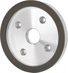 Made in USA - 6" Diam, 1-1/4" Hole Size, 3/4" Overall Thickness, 220 Grit, Type 6 Tool & Cutter Grinding Wheel - Very Fine Grade, Diamond - Benchmark Tooling