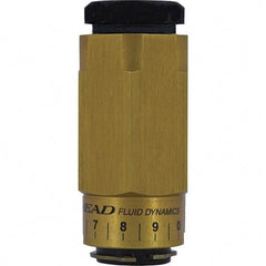 Mead - 1/4" NPTF Threaded Flow Control Valve - 0 to 250 psi & Aluminum Material - Benchmark Tooling