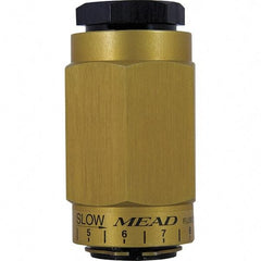 Mead - 1/2" NPTF Threaded Flow Control Valve - 0 to 250 psi & Aluminum Material - Benchmark Tooling