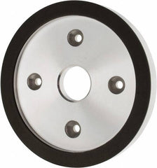 Made in USA - 6" Diam, 1-1/4" Hole Size, 3/4" Overall Thickness, 220 Grit, Type 6 Tool & Cutter Grinding Wheel - Very Fine Grade, Diamond - Benchmark Tooling