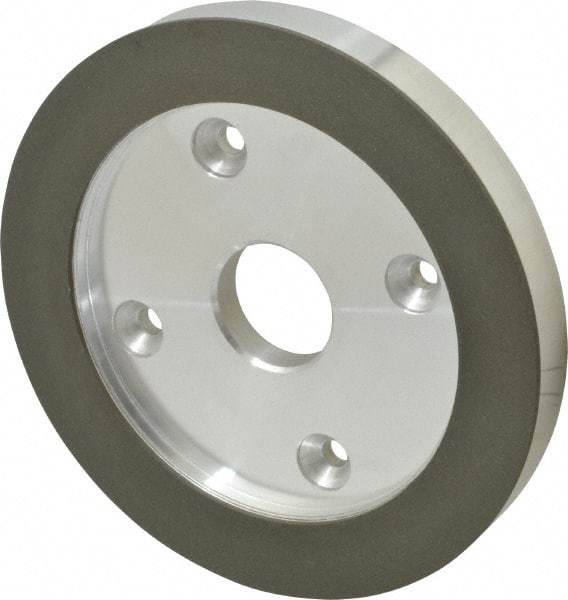 Made in USA - 6" Diam, 1-1/4" Hole Size, 3/4" Overall Thickness, 220 Grit, Type 6 Tool & Cutter Grinding Wheel - Very Fine Grade, Diamond - Benchmark Tooling