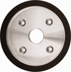 Made in USA - 6" Diam, 1-1/4" Hole Size, 3/4" Overall Thickness, 100 Grit, Type 6 Tool & Cutter Grinding Wheel - Fine Grade, Diamond - Benchmark Tooling