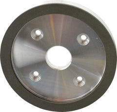 Made in USA - 6" Diam, 1-1/4" Hole Size, 3/4" Overall Thickness, 150 Grit, Type 6 Tool & Cutter Grinding Wheel - Very Fine Grade, Diamond - Benchmark Tooling