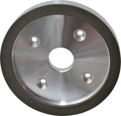Made in USA - 6" Diam, 1-1/4" Hole Size, 3/4" Overall Thickness, 220 Grit, Type 6 Tool & Cutter Grinding Wheel - Very Fine Grade, Diamond - Benchmark Tooling