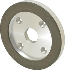 Made in USA - 6" Diam, 1-1/4" Hole Size, 3/4" Overall Thickness, 100 Grit, Type 6 Tool & Cutter Grinding Wheel - Fine Grade, Diamond - Benchmark Tooling
