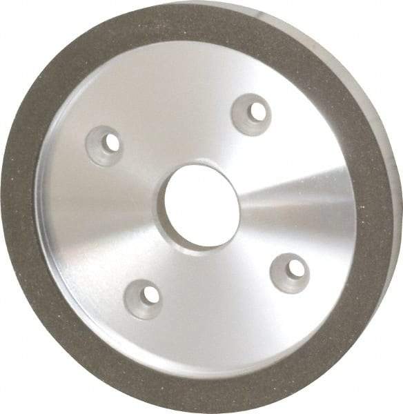 Made in USA - 6" Diam, 1-1/4" Hole Size, 3/4" Overall Thickness, 100 Grit, Type 6 Tool & Cutter Grinding Wheel - Fine Grade, Diamond - Benchmark Tooling