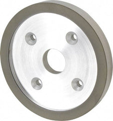 Made in USA - 6" Diam, 1-1/4" Hole Size, 3/4" Overall Thickness, 220 Grit, Type 6 Tool & Cutter Grinding Wheel - Very Fine Grade, Diamond - Benchmark Tooling