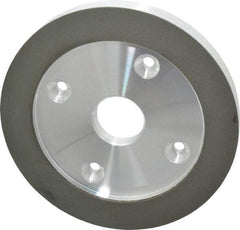 Made in USA - 6" Diam, 1-1/4" Hole Size, 3/4" Overall Thickness, 220 Grit, Type 6 Tool & Cutter Grinding Wheel - Very Fine Grade, Diamond - Benchmark Tooling