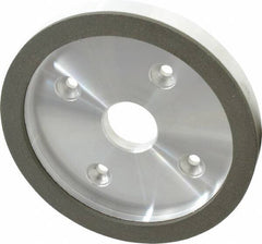 Made in USA - 6" Diam, 1-1/4" Hole Size, 3/4" Overall Thickness, 100 Grit, Type 6 Tool & Cutter Grinding Wheel - Fine Grade, Diamond - Benchmark Tooling