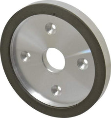 Made in USA - 6" Diam, 1-1/4" Hole Size, 3/4" Overall Thickness, 220 Grit, Type 6 Tool & Cutter Grinding Wheel - Very Fine Grade, Diamond - Benchmark Tooling