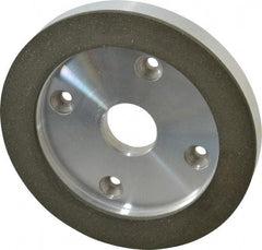 Made in USA - 6" Diam, 1-1/4" Hole Size, 3/4" Overall Thickness, 100 Grit, Type 6 Tool & Cutter Grinding Wheel - Fine Grade, Diamond - Benchmark Tooling