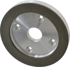 Made in USA - 6" Diam, 1-1/4" Hole Size, 3/4" Overall Thickness, 220 Grit, Type 6 Tool & Cutter Grinding Wheel - Very Fine Grade, Diamond - Benchmark Tooling