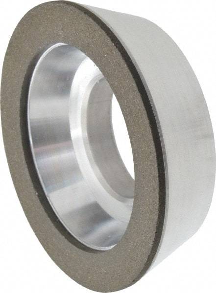 Made in USA - 3" Diam, 1-1/4" Hole Size, 7/8" Overall Thickness, 100 Grit, Type 11 Tool & Cutter Grinding Wheel - Fine Grade, Diamond - Benchmark Tooling