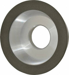 Made in USA - 4" Diam, 1-1/4" Hole Size, 1-1/4" Overall Thickness, 150 Grit, Type 11 Tool & Cutter Grinding Wheel - Very Fine Grade, Diamond - Benchmark Tooling