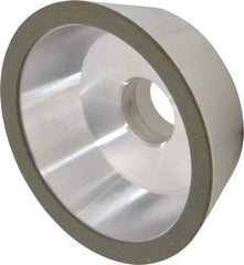 Made in USA - 5" Diam, 1-1/4" Hole Size, 1-3/4" Overall Thickness, 150 Grit, Type 11 Tool & Cutter Grinding Wheel - Very Fine Grade, Diamond - Benchmark Tooling