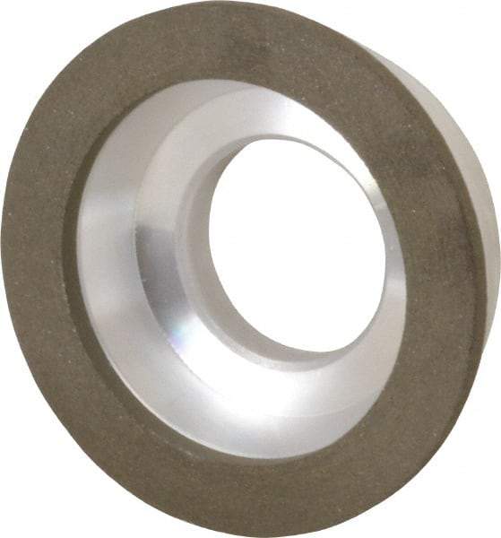 Made in USA - 3" Diam, 1-1/4" Hole Size, 7/8" Overall Thickness, 100 Grit, Type 11 Tool & Cutter Grinding Wheel - Fine Grade, Diamond - Benchmark Tooling