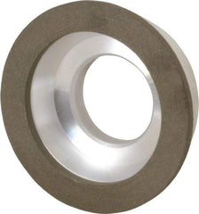 Made in USA - 3" Diam, 1-1/4" Hole Size, 7/8" Overall Thickness, 100 Grit, Type 11 Tool & Cutter Grinding Wheel - Fine Grade, Diamond - Benchmark Tooling