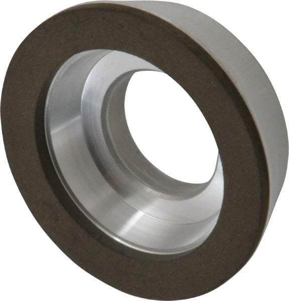 Made in USA - 3" Diam, 1-1/4" Hole Size, 7/8" Overall Thickness, 220 Grit, Type 11 Tool & Cutter Grinding Wheel - Very Fine Grade, Diamond - Benchmark Tooling
