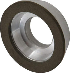 Made in USA - 3" Diam, 1-1/4" Hole Size, 7/8" Overall Thickness, 220 Grit, Type 11 Tool & Cutter Grinding Wheel - Very Fine Grade, Diamond - Benchmark Tooling