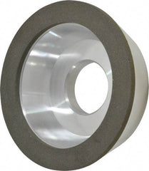 Made in USA - 4" Diam, 1-1/4" Hole Size, 1-1/4" Overall Thickness, 150 Grit, Type 11 Tool & Cutter Grinding Wheel - Very Fine Grade, Diamond - Benchmark Tooling