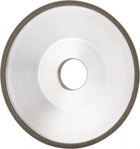 Made in USA - 6" Diam, 1-1/4" Hole Size, 1" Overall Thickness, 100 Grit, Type 12 Tool & Cutter Grinding Wheel - Fine Grade, Diamond - Benchmark Tooling