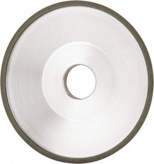 Made in USA - 6" Diam, 1-1/4" Hole Size, 1" Overall Thickness, 100 Grit, Type 12 Tool & Cutter Grinding Wheel - Fine Grade, Diamond - Benchmark Tooling