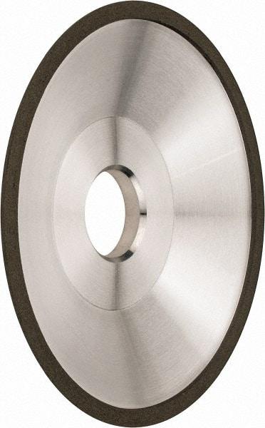 Made in USA - 6" Diam, 1-1/4" Hole Size, 1" Overall Thickness, 220 Grit, Type 12 Tool & Cutter Grinding Wheel - Very Fine Grade, Diamond - Benchmark Tooling