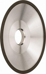 Made in USA - 6" Diam, 1-1/4" Hole Size, 1" Overall Thickness, 220 Grit, Type 12 Tool & Cutter Grinding Wheel - Very Fine Grade, Diamond - Benchmark Tooling