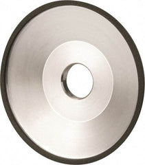 Made in USA - 6" Diam, 1-1/4" Hole Size, 1" Overall Thickness, 100 Grit, Type 12 Tool & Cutter Grinding Wheel - Fine Grade, Diamond - Benchmark Tooling
