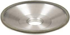 Made in USA - 6" Diam, 1-1/4" Hole Size, 1" Overall Thickness, 100 Grit, Type 12 Tool & Cutter Grinding Wheel - Fine Grade, Diamond - Benchmark Tooling