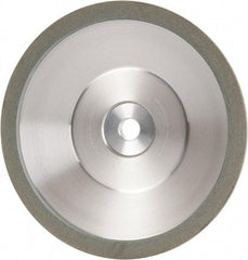 Made in USA - 6" Diam, 1-1/4" Hole Size, 1" Overall Thickness, 100 Grit, Type 12 Tool & Cutter Grinding Wheel - Fine Grade, Diamond - Benchmark Tooling
