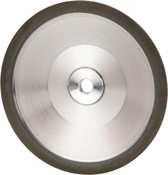 Made in USA - 6" Diam, 1-1/4" Hole Size, 1" Overall Thickness, 220 Grit, Type 12 Tool & Cutter Grinding Wheel - Very Fine Grade, Diamond - Benchmark Tooling