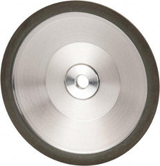 Made in USA - 6" Diam, 1-1/4" Hole Size, 1" Overall Thickness, 220 Grit, Type 12 Tool & Cutter Grinding Wheel - Very Fine Grade, Diamond - Benchmark Tooling