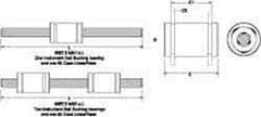 Thomson Industries - 3/16" ID, Two Linear Bearing Instrument Set - 3/8" Overall Height, 4" Overall Width, 3/8" OD - Benchmark Tooling