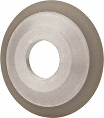 Made in USA - 4" Diam, 1-1/4" Hole Size, 1/2" Overall Thickness, 100 Grit, Type 12 Tool & Cutter Grinding Wheel - Fine Grade, Diamond - Benchmark Tooling