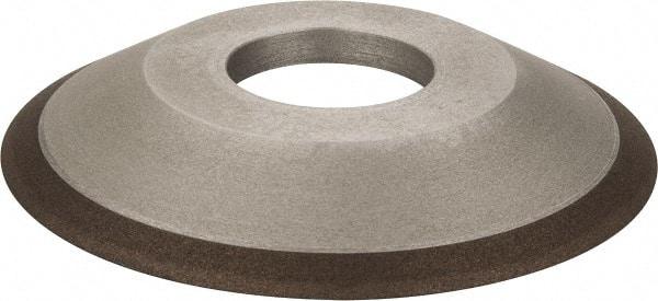 Made in USA - 4" Diam, 1-1/4" Hole Size, 1/2" Overall Thickness, 150 Grit, Type 12 Tool & Cutter Grinding Wheel - Very Fine Grade, Diamond - Benchmark Tooling