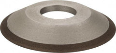 Made in USA - 4" Diam, 1-1/4" Hole Size, 1/2" Overall Thickness, 150 Grit, Type 12 Tool & Cutter Grinding Wheel - Very Fine Grade, Diamond - Benchmark Tooling