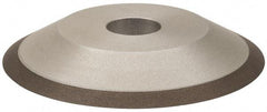 Made in USA - 6" Diam, 1-1/4" Hole Size, 3/4" Overall Thickness, 100 Grit, Type 12 Tool & Cutter Grinding Wheel - Fine Grade, Diamond - Benchmark Tooling