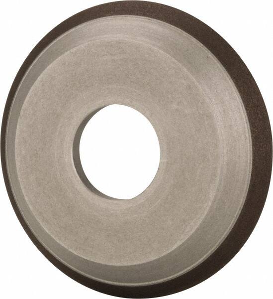 Made in USA - 4" Diam, 1-1/4" Hole Size, 1/2" Overall Thickness, 100 Grit, Type 12 Tool & Cutter Grinding Wheel - Fine Grade, Diamond - Benchmark Tooling