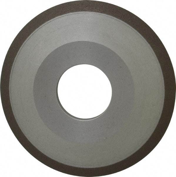 Made in USA - 4" Diam, 1-1/4" Hole Size, 1/2" Overall Thickness, 150 Grit, Type 12 Tool & Cutter Grinding Wheel - Very Fine Grade, Diamond - Benchmark Tooling