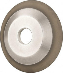 Made in USA - 6" Diam, 1-1/4" Hole Size, 3/4" Overall Thickness, 220 Grit, Type 12 Tool & Cutter Grinding Wheel - Very Fine Grade, Diamond - Benchmark Tooling