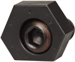 Mitee-Bite - 1 to 6mm Hex, 1/2-13 Stud Thread, Irregular Hex Clamp - 0.394" Hex Height, 4,000 Lb Holding Force, 1" Thread Length, 65 Ft/Lb Torque - Benchmark Tooling