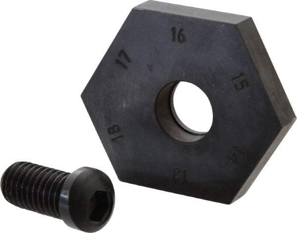 Mitee-Bite - 13 to 17mm Hex, 1/2-13 Stud Thread, Irregular Hex Clamp - 0.394" Hex Height, 4,000 Lb Holding Force, 1" Thread Length, 65 Ft/Lb Torque - Benchmark Tooling