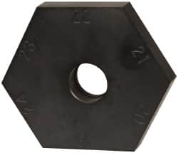 Mitee-Bite - 18 to 24mm Hex, 1/2-13 Stud Thread, Irregular Hex Clamp - 0.394" Hex Height, 4,000 Lb Holding Force, 1" Thread Length, 65 Ft/Lb Torque - Benchmark Tooling