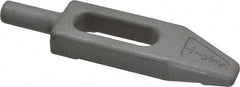 Mitee-Bite - 3/8" Stud, Stainless Steel, Plain Strap Clamp - 0.86" Travel, 3-5/8" OAL x 0.89" Wide x 7/16" High, Tapered Nose - Benchmark Tooling