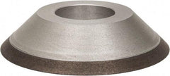 Made in USA - 3-1/2" Diam, 1-1/4" Hole Size, 3/4" Overall Thickness, 100 Grit, Type 15 Tool & Cutter Grinding Wheel - Fine Grade, Diamond - Benchmark Tooling