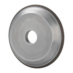 Made in USA - 6" Diam, 1-1/4" Hole Size, 3/4" Overall Thickness, 220 Grit, Type 15 Tool & Cutter Grinding Wheel - Very Fine Grade, Diamond - Benchmark Tooling