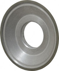 Made in USA - 3-1/2" Diam, 1-1/4" Hole Size, 3/4" Overall Thickness, 100 Grit, Type 15 Tool & Cutter Grinding Wheel - Fine Grade, Diamond - Benchmark Tooling